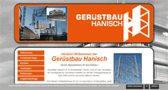 Desktop Screenshot of geruestbau-hanisch.com