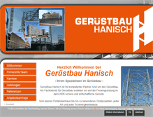 Tablet Screenshot of geruestbau-hanisch.com